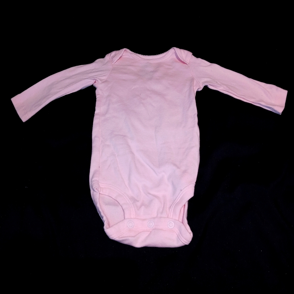Long Sleeve Onesie Size 3-6 Months Pink